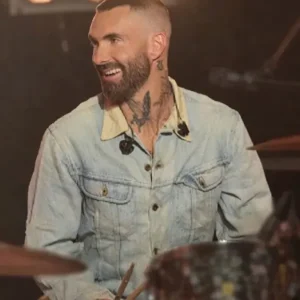 The Voice S30 Adam Levine Corduroy Collar Denim Jacket