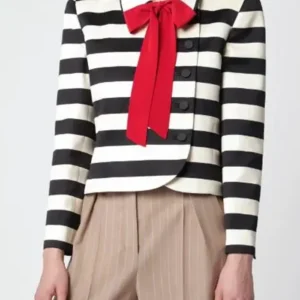 The Voice S30 Gwen Stefani Black and White Striped Jacket On Sale