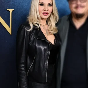 The Whisper Man Premiere Orfeh Black Leather Jacket On Sale