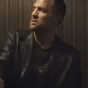 Tobias Santelmann Jo Nesbo’s Detective Hole Tv Series Harry Hole Black Leather Blazer Jacket