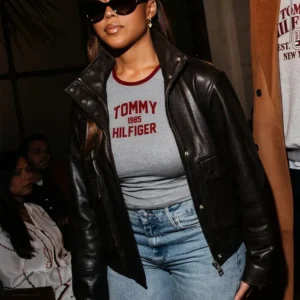 Tommy Hilfiger fashion show Jordyn Woods Jacket