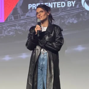Toronto International Film Festival 2026 World premiere Inde Navarrette Black Leather Trench Coat