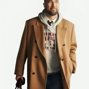 Travis Kelce Tommy Hilfiger NYC Brown Coat