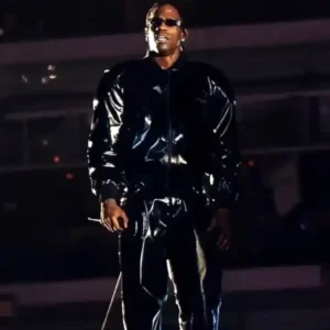 Travis Scott Ye’s Second Homecoming Concert Leather Jacket