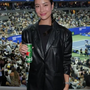US Open 2026 Adeline Rudolph Leather Blazer