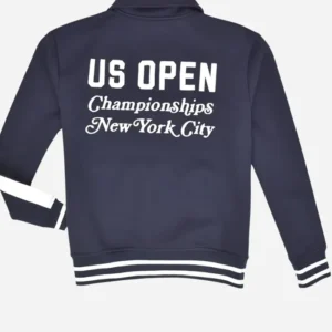US Open 2026 Championships Tennis Tournament Navy Blue Varsity Jacket On Sale