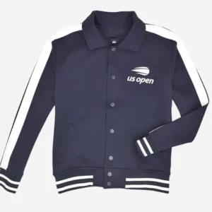 US Open 2026 Tournament Navy Blue Varsity Jacket