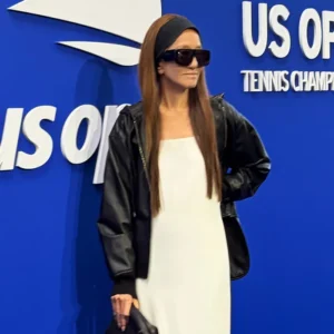 US Open Event 2026 Vera Wang Black Leather Jacket On Sale