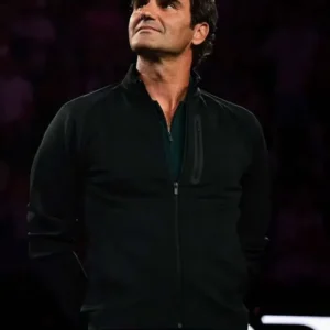US Open New York Exhibition Match 2026 Roger Federer Black Track Jacket On Sale