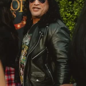Universal City California Slash Black Leather Jacket
