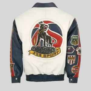 Usopp One Piece Tv Series Jacob Romero White and Blue Leather Jacket