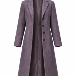Wicker 2026 The Tailor’s Wife Elizabeth Debicki Purplr Wool Coat
