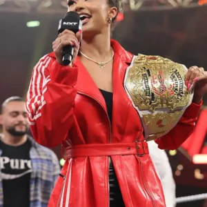 Wrestling Champions Kelani Jordan Leather Coat
