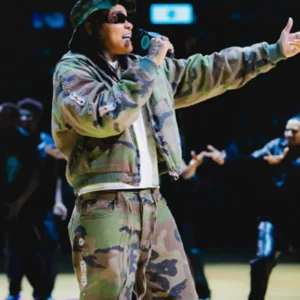 Young M.A Halftime Show Performance Brooklyn Camo Jacket On Sale