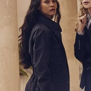 Zoe Saldan TV Series Lioness Joe Black Cotton Jacket On Sale