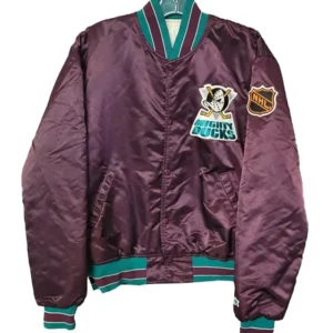 90s Mighty Ducks Purple Bomber Jacket