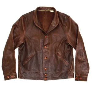 Albert Einstein Menlo Cossack Vintage Leather Jacket