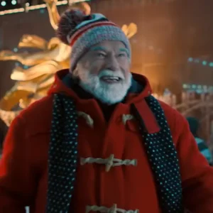 Arnold Schwarzenegger Movie The Man With The Bag Red Wool Hooded Coat On Sale
