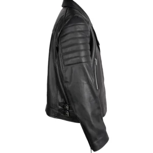 Black Biker Leather Jacket For Women on Sale