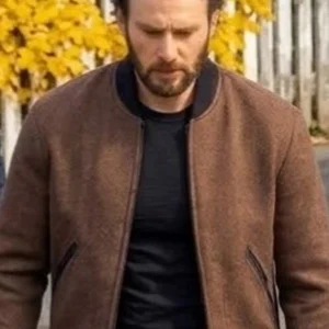 Chris Evans Movie Avengers Doomsday Steve Rogers First Look Brown Bomber Jacket