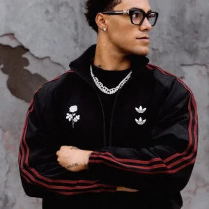 Christian Gonzalez Signs With Adidas Football Black Track Jacket