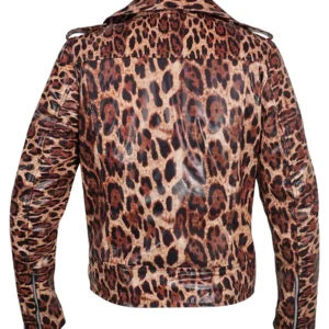 Leopard Print Leather Jacket On Sale