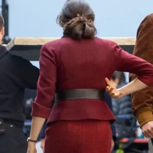 London 2026 Rachel Weisz The Mummy 4 Shooting Maroon Wool Jacket On Sale
