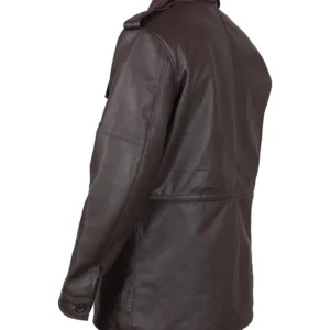 M65 Field Full-Snap and Zipper Brown Real Leather Jacket On Sale