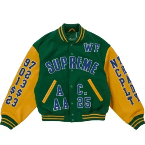 NFL football game San Francisco 49ers Upton Stout Supreme Praises Varsity Jacket