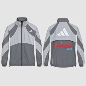 Shop Chicago Marathon 2026 Adidas Grey Full-Zip Jacket On Sale