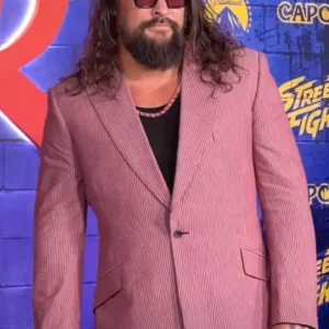 Street Fighter Premiere Jason Momoa Pink Suit