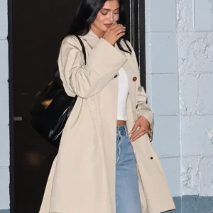 Sushi Park 2026 Kylie Jenner White Long Coat On Sale
