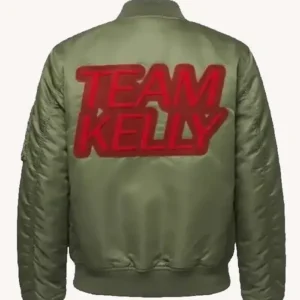 Team Kelly Clarkson The Voice S30 Olive Green Bomber Jacket On Sale