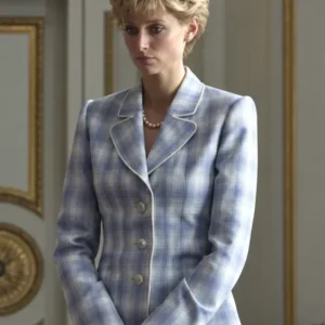 The Crown S5 Princess Diana Plaid Coat