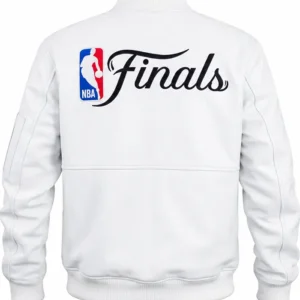 The View S29 Sunny Hostin Pro Basketball Finals White Leather Bomber Jacket On Sale