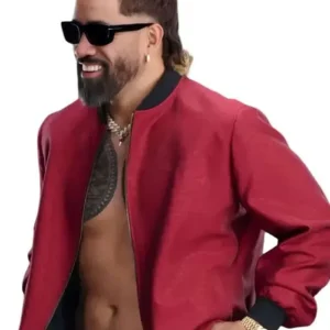 WWE 2026 WrestleMania 42 Jey Uso Red Bomber Jacket On Sale