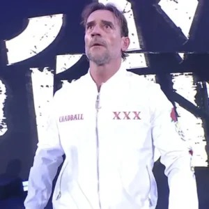 WWE CM PUNK Money In The Bank 2026 Chadball White Bomber Jacket
