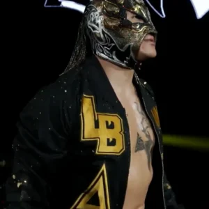 WWE Worlds Collide 2026 Rey Fenix Black Bomber Jacket