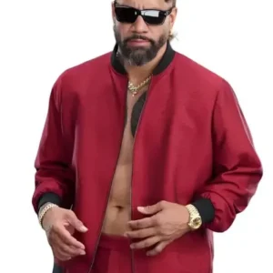 WrestleMania Jey Uso Red Bomber Jacket