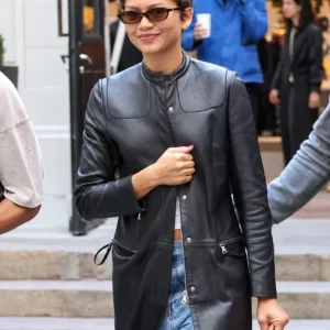 Zendaya Paris 2026 Leather Coat
