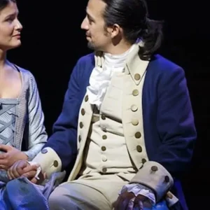 alexander hamilton blue and white wool coat