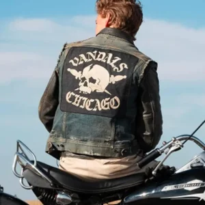 austin butler the bikeriders denim vest